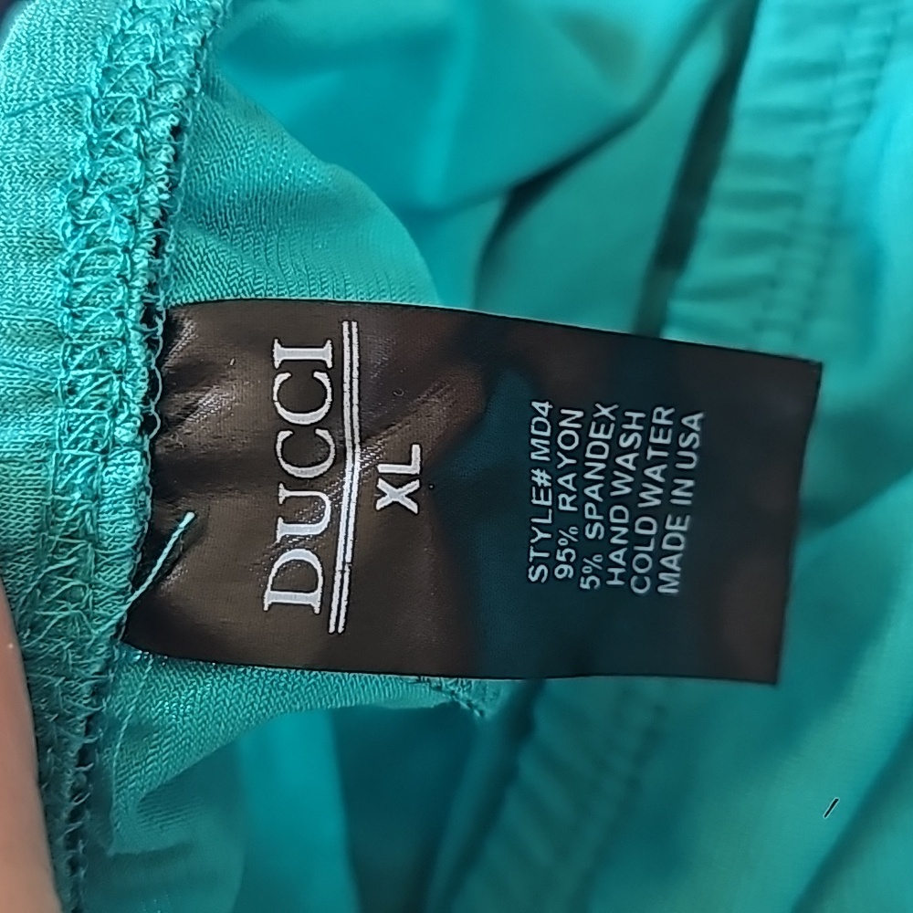 Ducci Teal Off-Shoulder Maxi Dress – Size XL - Picture 7 of 7